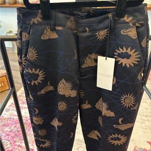 Scotch & Soda Navy Pants with Gold Sun & Cloud Motif